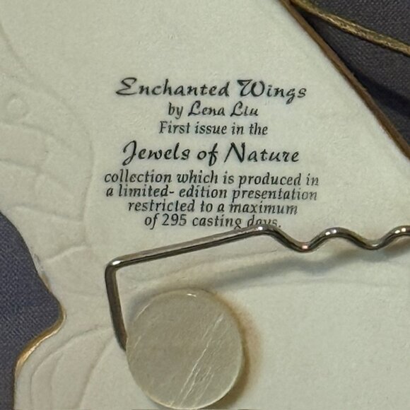 Butterfly Figurine Bradford Exchange Enchanted Wings Jewels Nature Porcelain Vtg - Picture 3 of 4